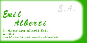 emil alberti business card